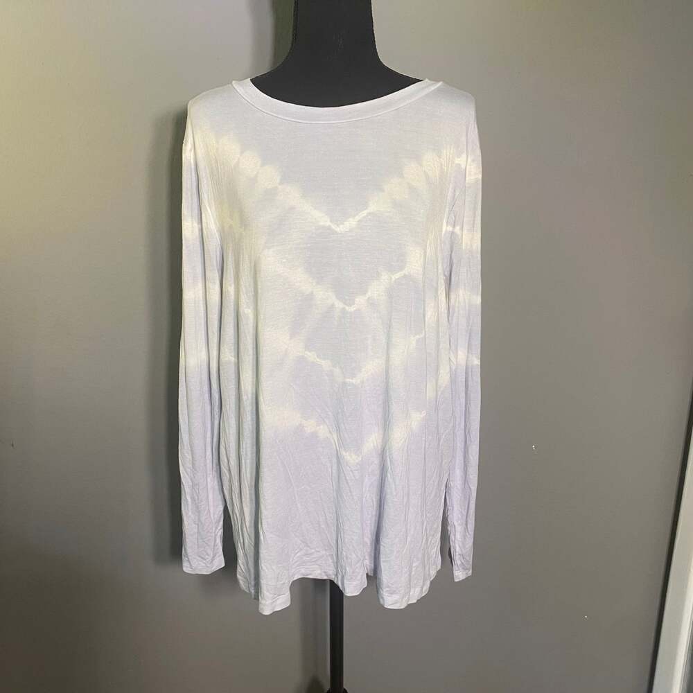 Aqua Curve Plus Size‎ Tie Dye Long Sleeve Tee Shirt Size 1X NWT